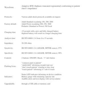 Alternative view of AED Saver1 (Fully auto AED 200J with LCD/CarryCase/Disp Battery)
